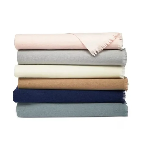 Hudson Park Cashmere/Lambswool Grey Throw, NWT